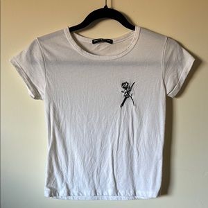 Brandy Melville White Graphic Tee